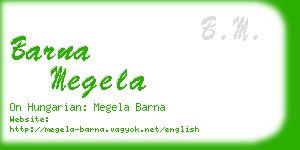 barna megela business card